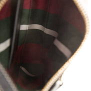 Gucci GG Emblem Surpeme Canvas Leather Shoulder Bag Black Beige available at Queen Bee of Beverly Hills