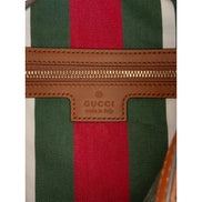 Gucci GG Emblem Surpeme Canvas Medium Leather Shoulder Bag Brown Beige available at Queen Bee of Beverly Hills