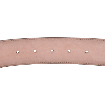 Gucci GG Guccissima Embossed Belt Interlocking G Dark Brown32 80/32 available at Queen Bee of Beverly Hills