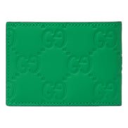 Gucci GG Leather Green Rubber Effect Bifold Wallet available at Queen Bee of Beverly Hills