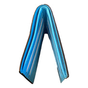 Gucci GG Leather Neon Blue Rubber Effect Bifold Wallet available at Queen Bee of Beverly Hills