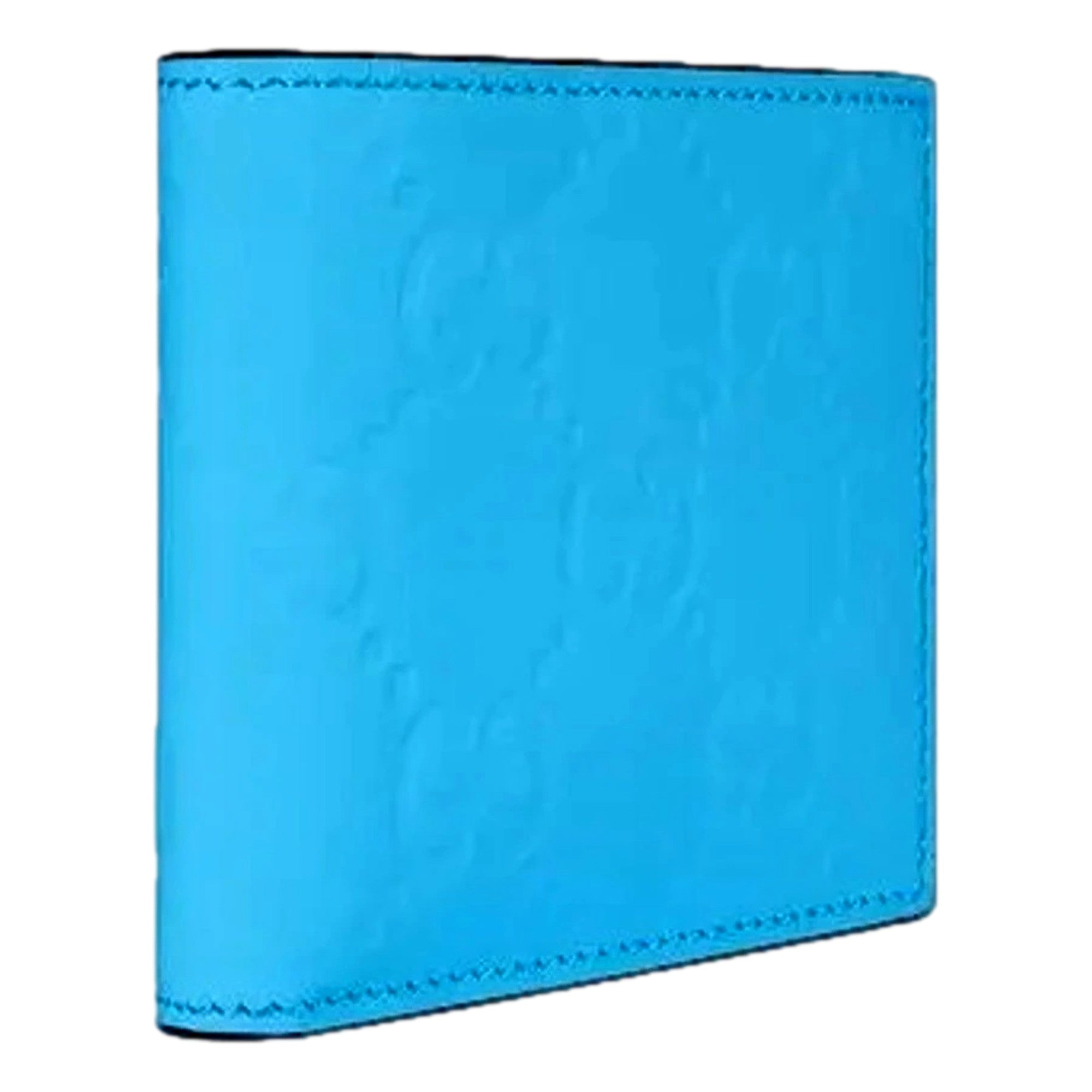 Gucci GG Leather Neon Blue Rubber Effect Bifold Wallet available at Queen Bee of Beverly Hills