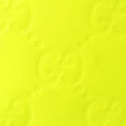 Gucci GG Leather Neon Yellow Rubber Effect Bifold Wallet available at Queen Bee of Beverly Hills