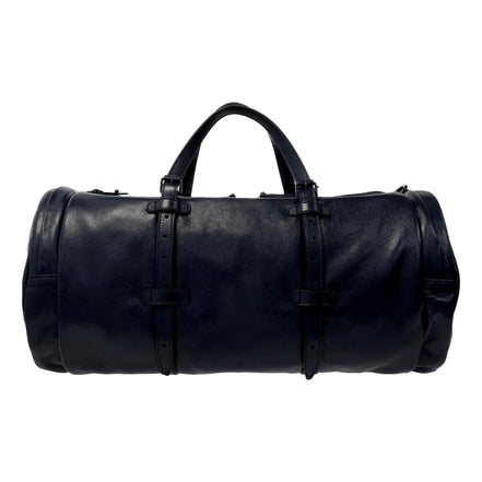 Gucci GG Logo Deep Blue Buffalo Leather Duffle Tote with Strap available at Queen Bee of Beverly Hills