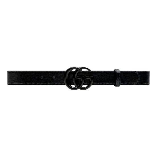 Gucci GG Marmont Monochrome Black Leather Belt 120