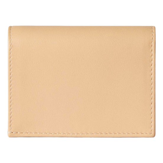 Gucci Beige Leather Double G Card Case Wallet - available at Queen Bee of Beverly Hills. 