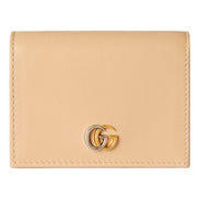 Gucci Beige Leather Double G Card Case Wallet - available at Queen Bee of Beverly Hills. 