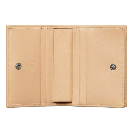 Gucci Beige Leather Double G Card Case Wallet - available at Queen Bee of Beverly Hills. 