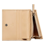 Gucci Beige Leather Double G Card Case Wallet - available at Queen Bee of Beverly Hills. 