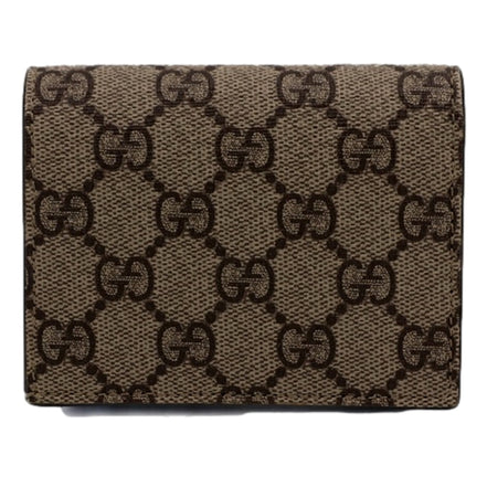 Gucci GG Marmont Canvas Leather Card Case Wallet Pink Blue