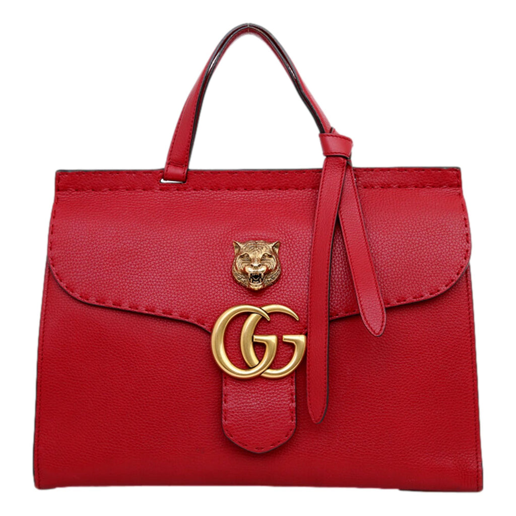 Gucci Queen Margaret embellished paneled leather shoulder bag (39.865 ARS)  ❤ liked on Polyvore featuring bags, handbags, shoulder b… | Axelväska, Mode  väskor, Läder