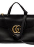 Gucci GG Marmont Black Calfskin Top Handle Satchel Handbag available at Queen Bee of Beverly Hills