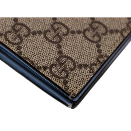Gucci GG Marmont Canvas Leather Card Case Wallet Pink Blue available at Queen Bee of Beverly Hills