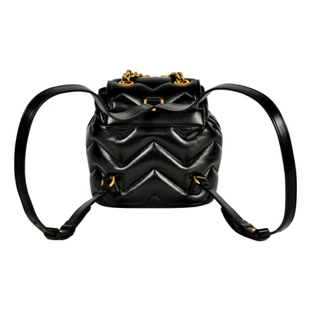 Gucci GG Marmont Matelassé Quilted Leather Black Backpack available at Queen Bee of Beverly Hills