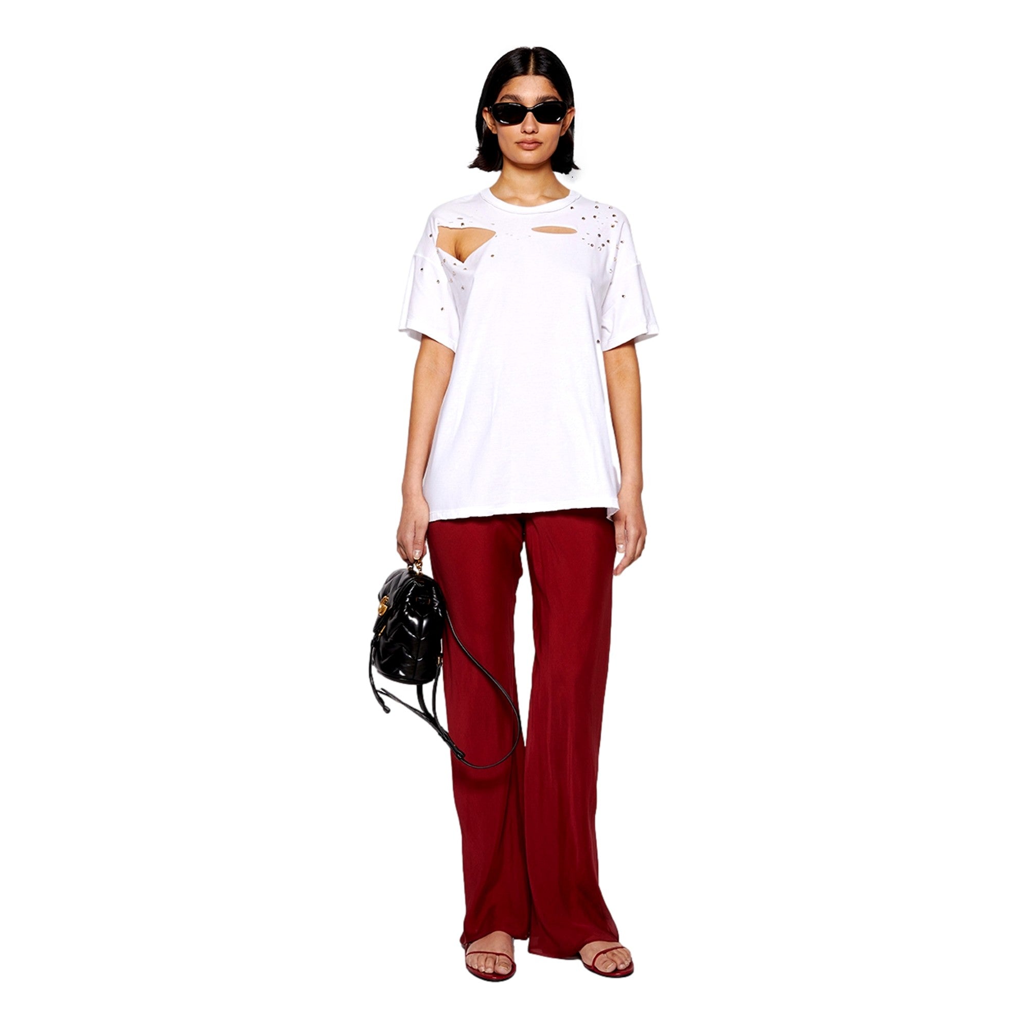 Gucci GG Marmont Matelassé Quilted Leather Black Backpack available at Queen Bee of Beverly Hills