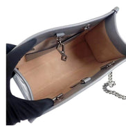 Gucci GG Marmont Silver Medium Chain Shoulder Tote Bag Gray Leather available at Queen Bee of Beverly Hills