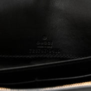 Gucci GG Matelasse Leather Chain Wallet Shoulder Bag Black
