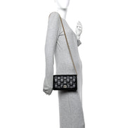 Gucci GG Matelasse Leather Chain Wallet Shoulder Bag Black
