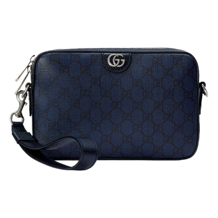 Gucci GG Supreme Canvas Ophidia Small Crossbody Bag in Navy Blue sold at Queen Bee of Beverly Hills