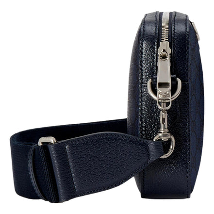 Gucci GG Supreme Canvas Ophidia Small Crossbody Bag in Navy Blue sold at Queen Bee of Beverly Hills