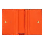 Gucci GG Quilted Matelassé Leather Card Case Wallet In Orange available at Queen Bee of Beverly Hills