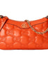 Gucci GG Quilted Matelassé Leather Mini Shoulder Bag In Orange available at Queen Bee of Beverly Hills