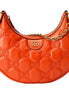 Gucci GG Quilted Matelassé Leather Small Shoulder Handbag In Orange available at Queen Bee of Beverly Hills