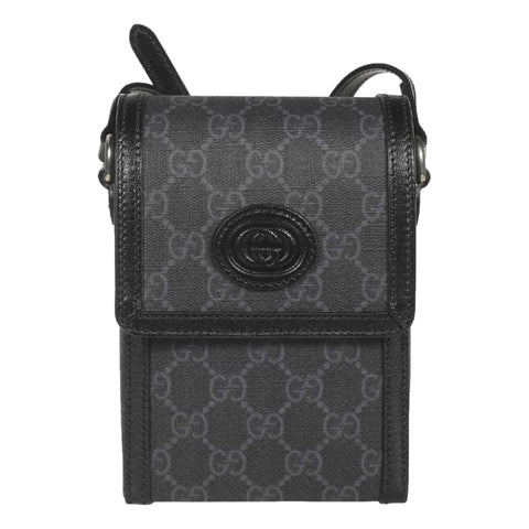 Gucci GG Retro Printed Black Canvas Crossbody Minibag at_Queen_Bee_of_Beverly_Hills