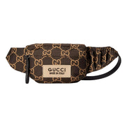 Gucci GG Ripstop Waist Bag Beige and Brown available at Queen Bee of Beverly Hills