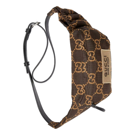 Gucci GG Ripstop Waist Bag Beige and Brown available at Queen Bee of Beverly Hills