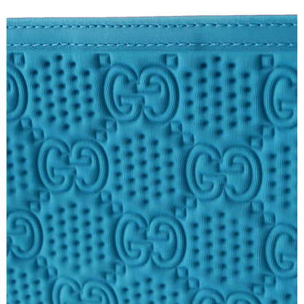 Gucci GG Scuba Neon Blue Small Clutch Pouch Bag