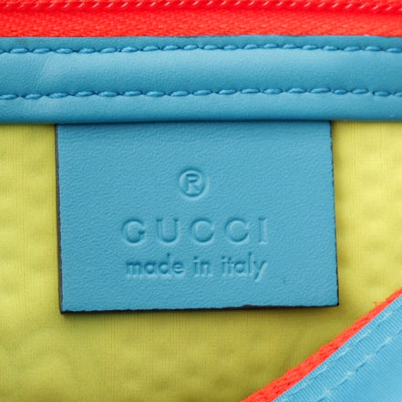 Gucci GG Scuba Neon Blue Small Clutch Pouch Bag