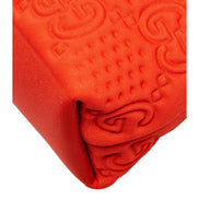 Gucci GG Scuba Neon Orange Rubber-Effect Small Clutch Pouch Bag - available at Queen Bee of Beverly Hills.