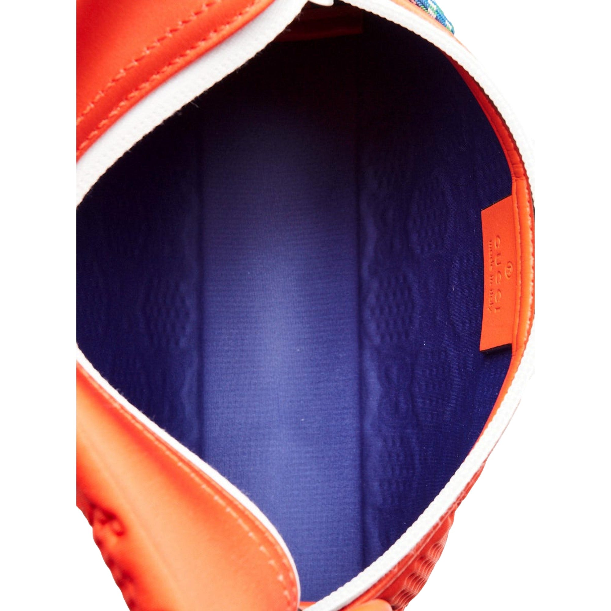 Gucci GG Scuba Neon Orange Rubber-Effect Small Clutch Pouch Bag - available at Queen Bee of Beverly Hills.