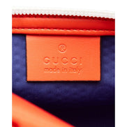 Gucci GG Scuba Neon Orange Rubber-Effect Small Clutch Pouch Bag - available at Queen Bee of Beverly Hills.