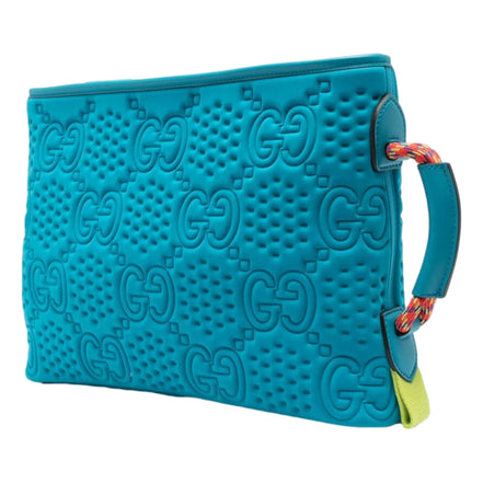 Gucci GG Scuba Pouch Small Clutch Bag Blue sold at Queen Bee of Beverly Hills