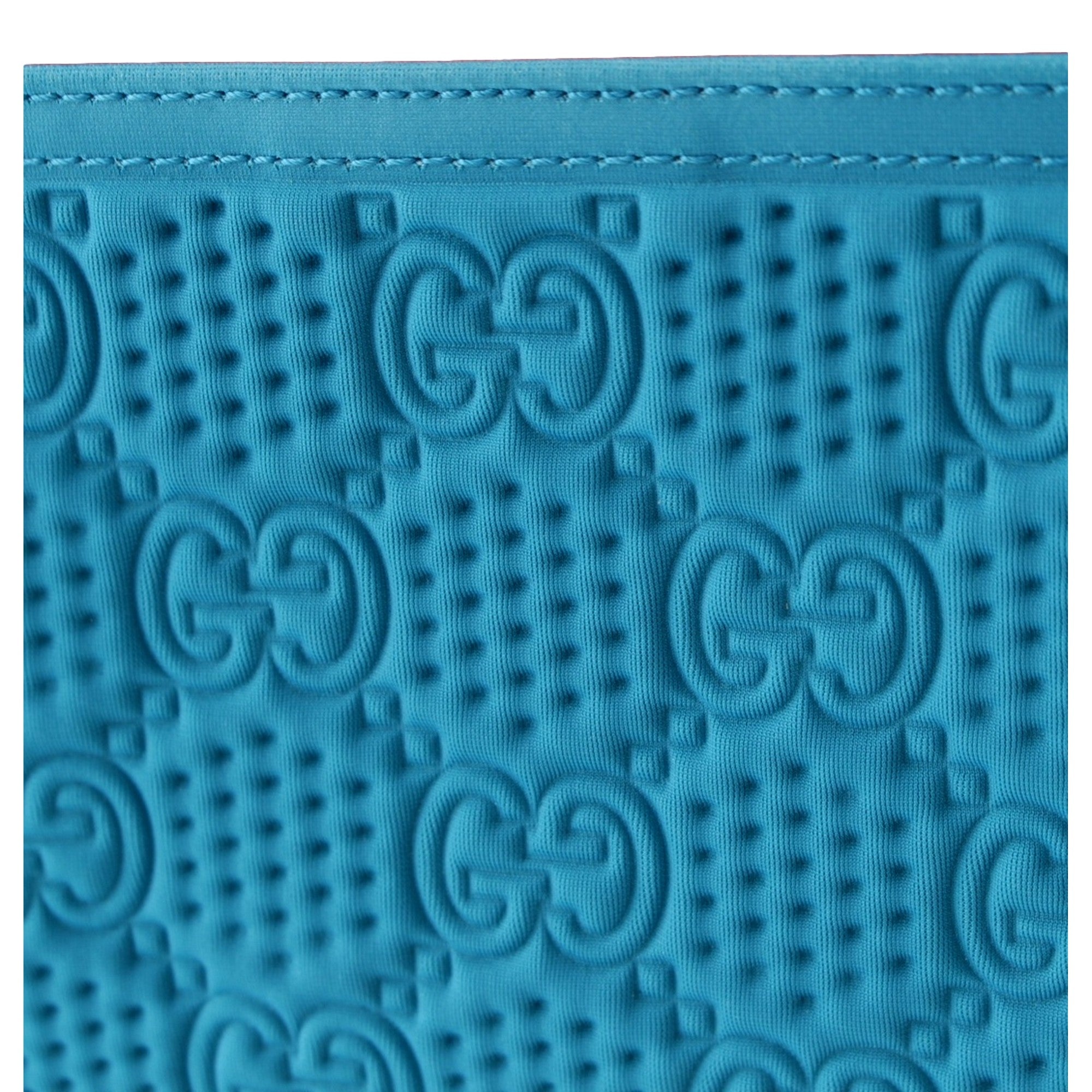 Gucci GG Scuba Pouch Small Clutch Bag Blue sold at Queen Bee of Beverly Hills