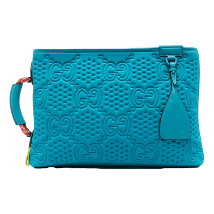 Gucci GG Scuba Pouch Small Clutch Bag Blue sold at Queen Bee of Beverly Hills