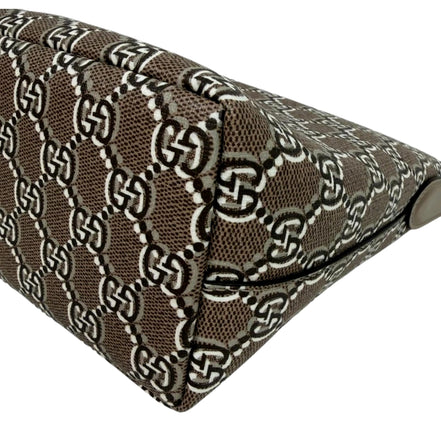 Gucci GG Shadow Monogram Canvas Beige Black Shoulder Bag