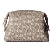 Gucci GG Shadow Beige Brown Large Cosmetic Pouch - available at Queen Bee of Beverly Hills. 