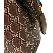 Gucci GG Shadow Beige Brown Large Cosmetic Pouch - available at Queen Bee of Beverly Hills.