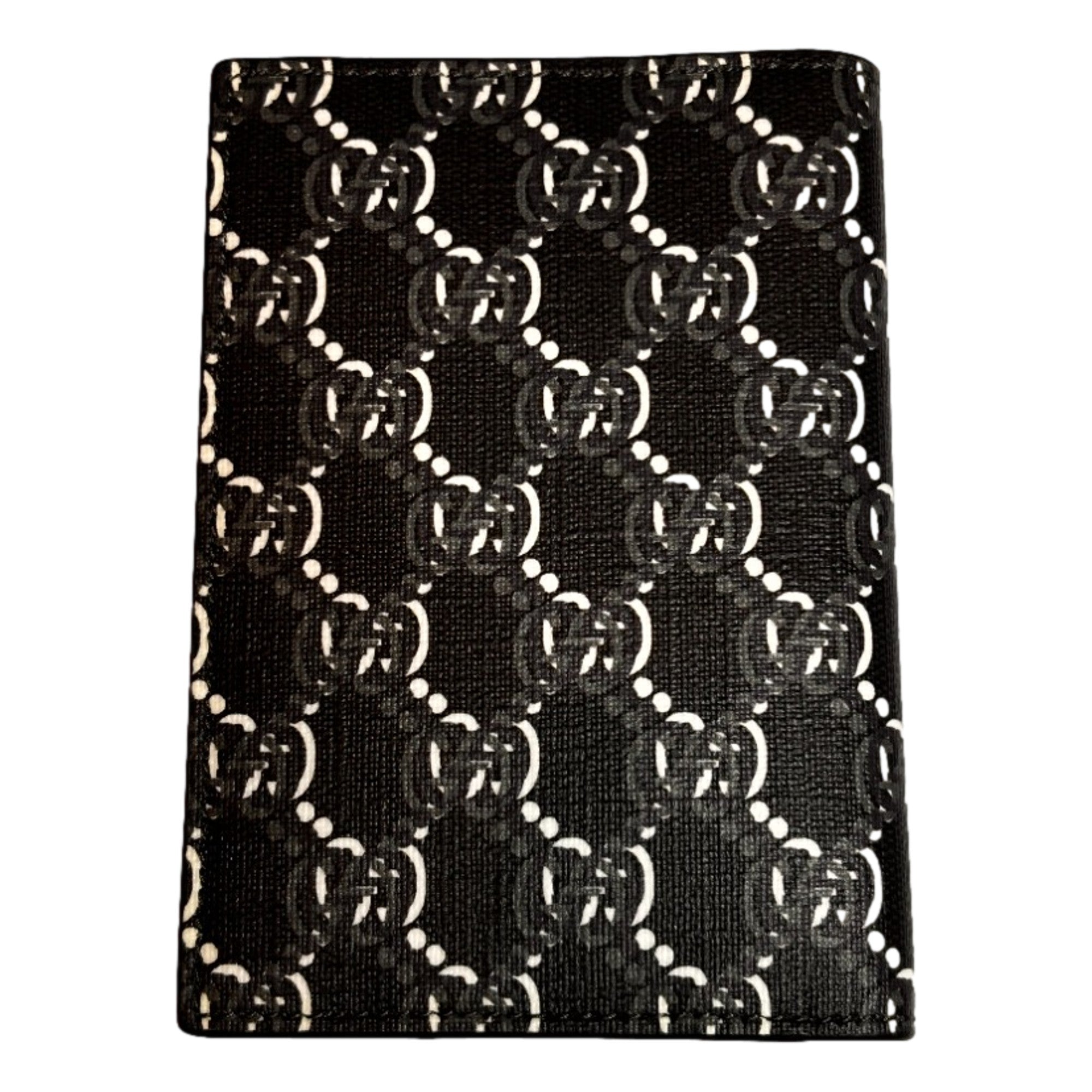 Gucci GG Shadow Large Bifold Wallet Black Embossed Leather
