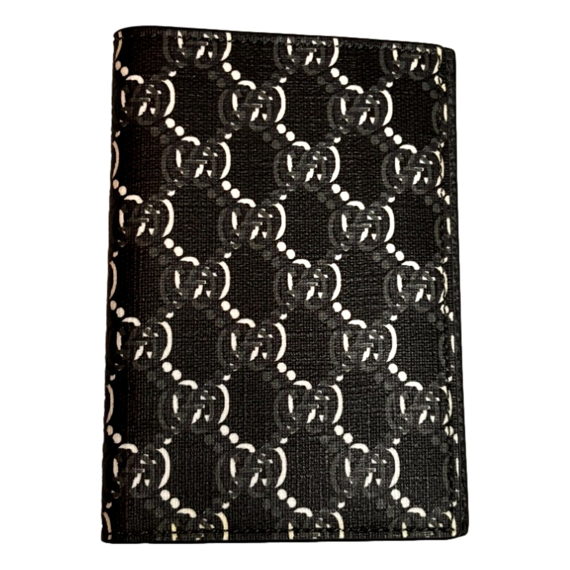 Gucci GG Shadow Large Bifold Wallet Black Embossed Leather