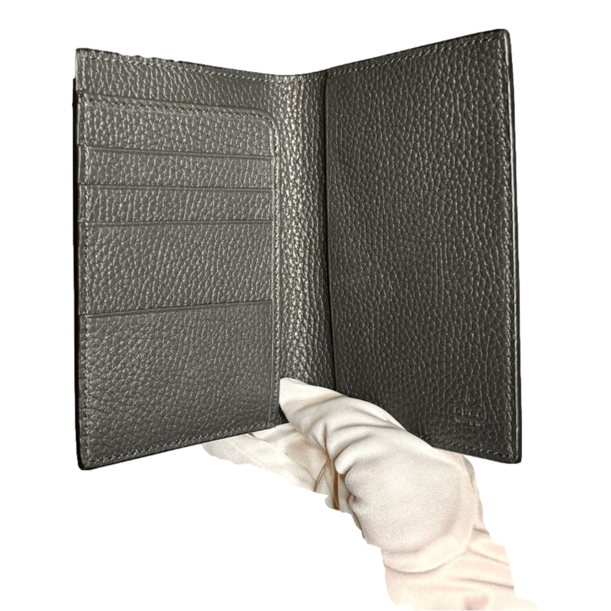 Gucci GG Shadow Large Bifold Wallet Black Embossed Leather