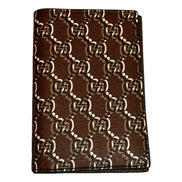 Gucci GG Shadow Large Bifold Wallet Brown Embossed Leather