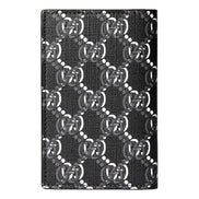 Gucci GG Shadow Black White Vertical Bifold Card Wallet sold at Queen Bee of Beverly Hills