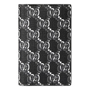 Gucci GG Shadow Black White Vertical Bifold Card Wallet sold at Queen Bee of Beverly Hills