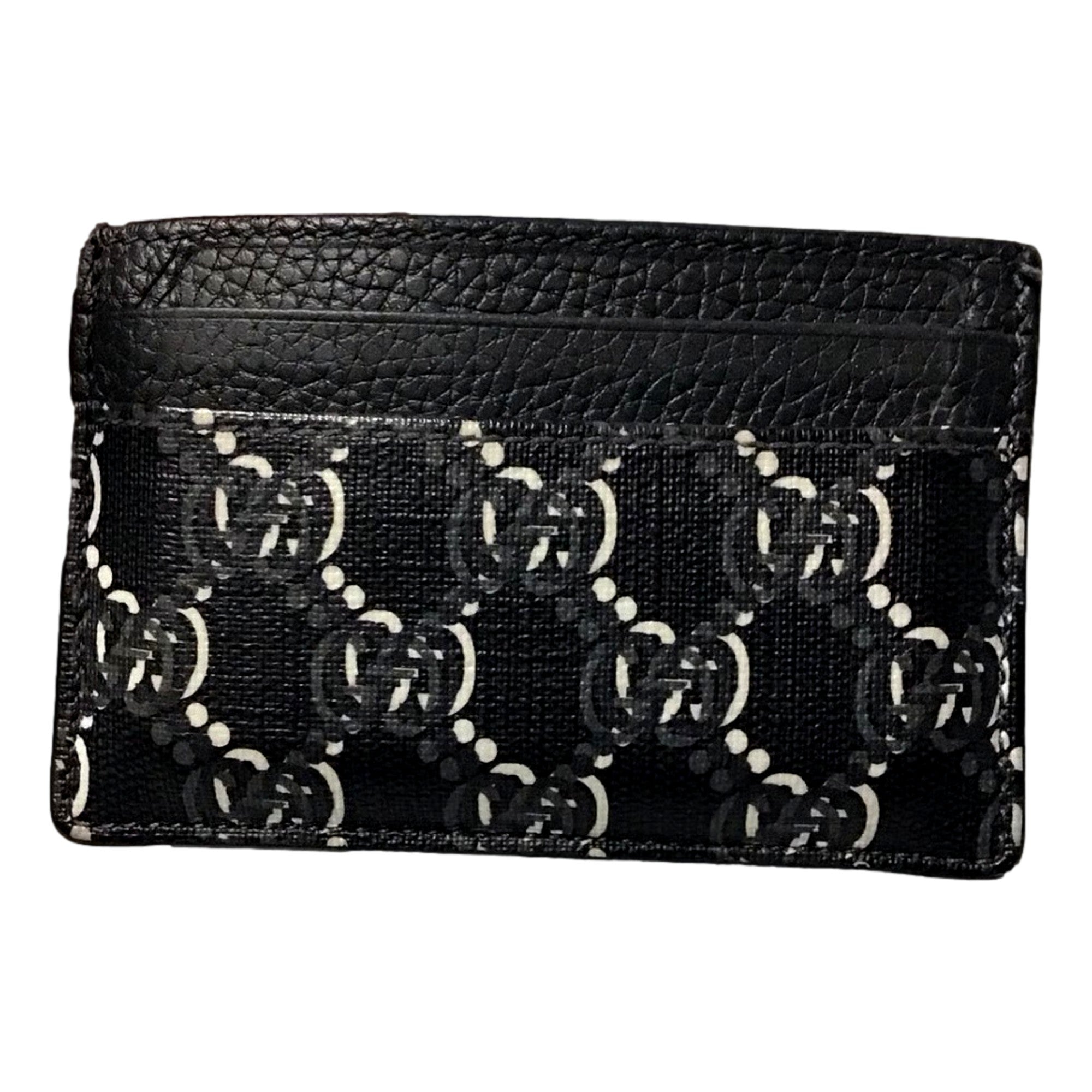 Gucci GG Shadow Black White Card Holder Wallet available at Queen Bee of Beverly Hills