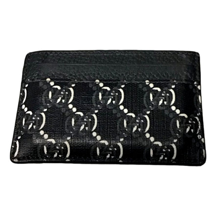 Gucci GG Shadow Black White Card Holder Wallet available at Queen Bee of Beverly Hills