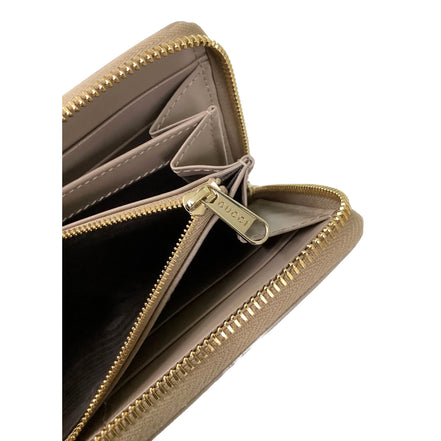 Gucci GG Shadow Continental Zip Around Wallet Beige Brown sold at Queen Bee of Beverly Hills